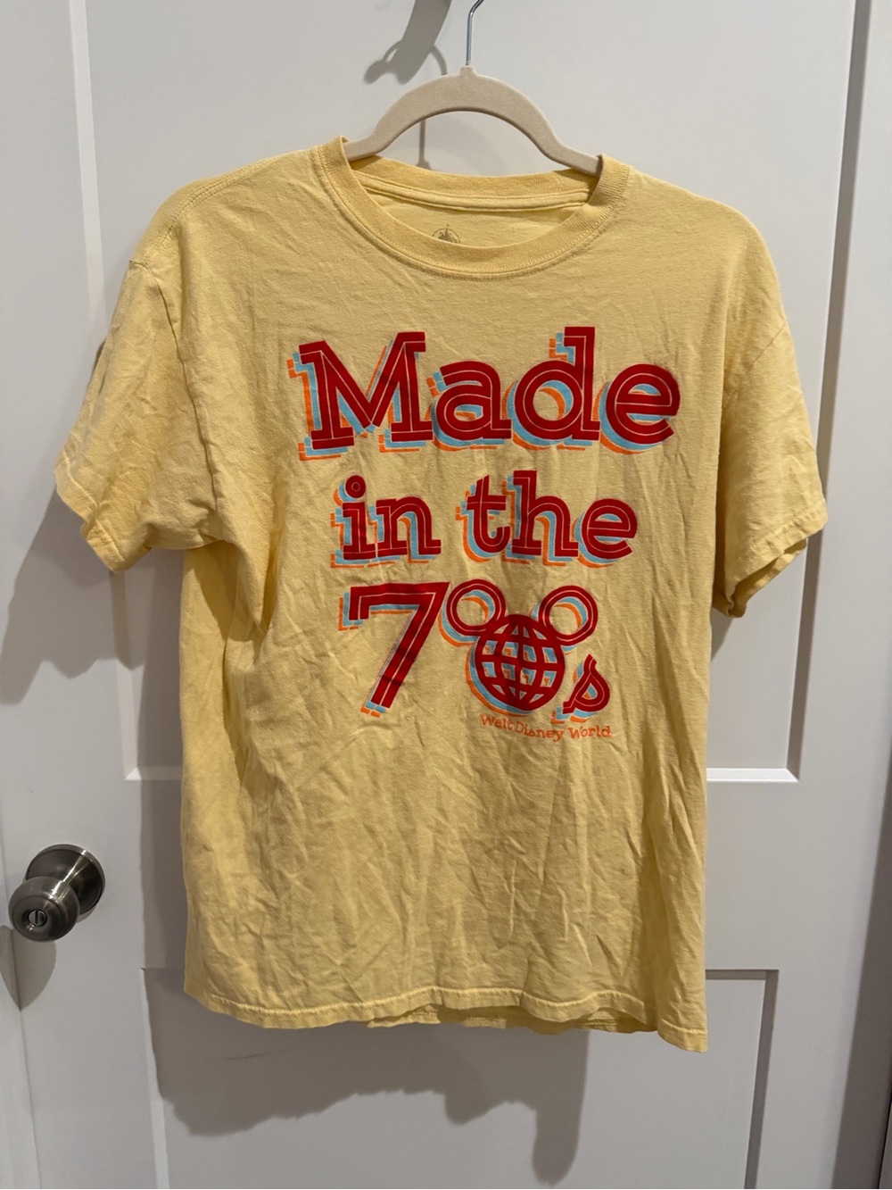 Disney Yellow 'Made in the 70s' Graphic Tee  Shirt Women’s Medium Globe